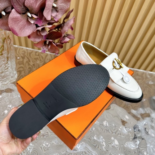 Replica Hermes Leather Shoes For Women #1258678 $125.00 USD for Wholesale