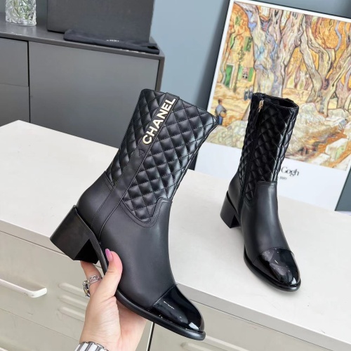 Wholesale Chanel Boots For Women #1258683 $115.00 USD, Wholesale Quality Replica Chanel Boots