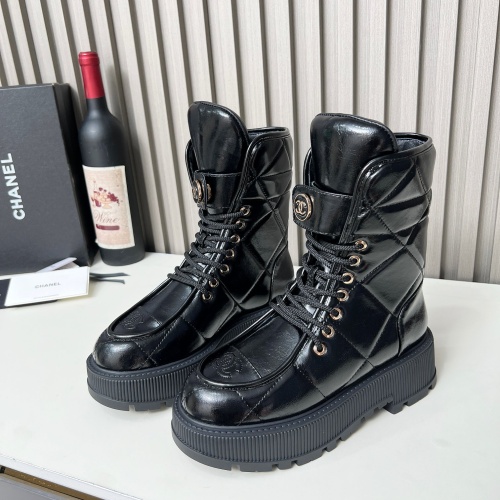 Wholesale Chanel Boots For Women #1258689 $130.00 USD, Wholesale Quality Replica Chanel Boots