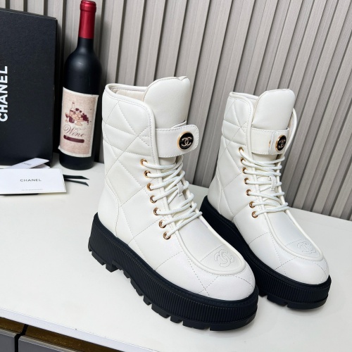 Wholesale Chanel Boots For Women #1258690 $130.00 USD, Wholesale Quality Replica Chanel Boots