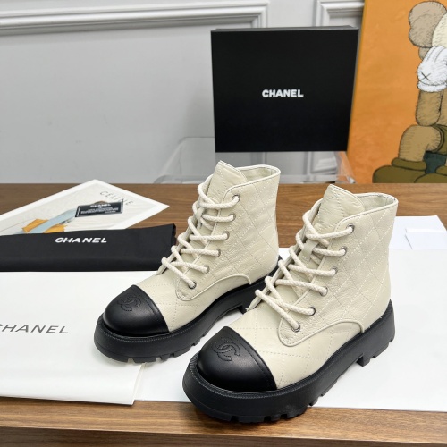 Wholesale Chanel Boots For Women #1258691 $105.00 USD, Wholesale Quality Replica Chanel Boots