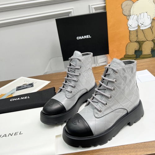 Wholesale Chanel Boots For Women #1258693 $105.00 USD, Wholesale Quality Replica Chanel Boots