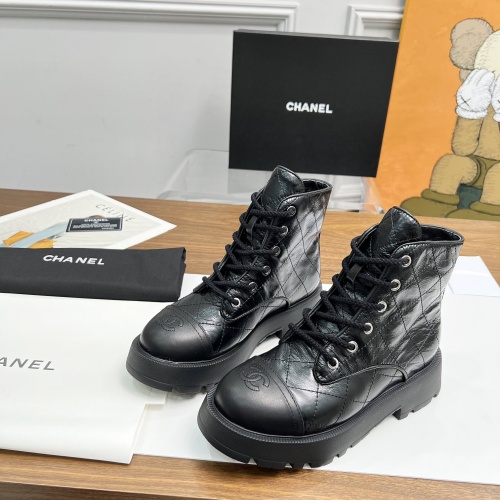 Wholesale Chanel Boots For Women #1258694 $105.00 USD, Wholesale Quality Replica Chanel Boots