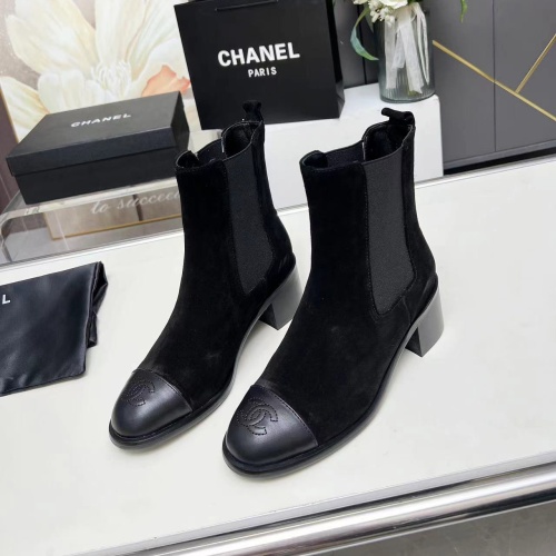 Wholesale Chanel Boots For Women #1258698 $102.00 USD, Wholesale Quality Replica Chanel Boots