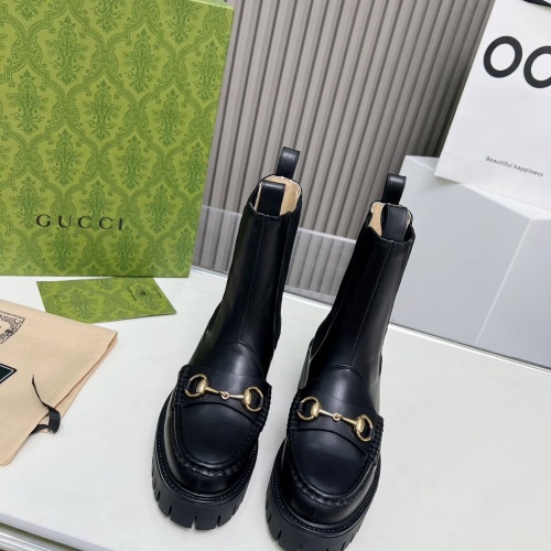 Replica Gucci Boots For Women #1258712 $118.00 USD for Wholesale