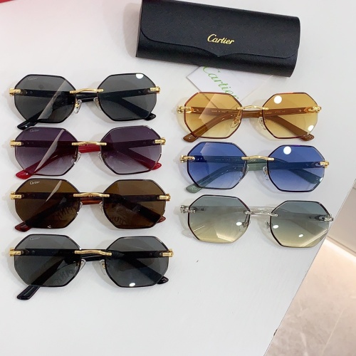 Replica Cartier AAA Quality Sunglassess #1258766 $60.00 USD for Wholesale