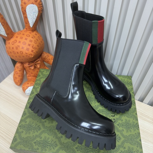 Wholesale Gucci Boots For Women #1258803 $122.00 USD, Wholesale Quality Replica Gucci Boots