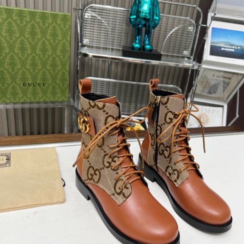 Replica Gucci Boots For Women #1258809 $102.00 USD for Wholesale