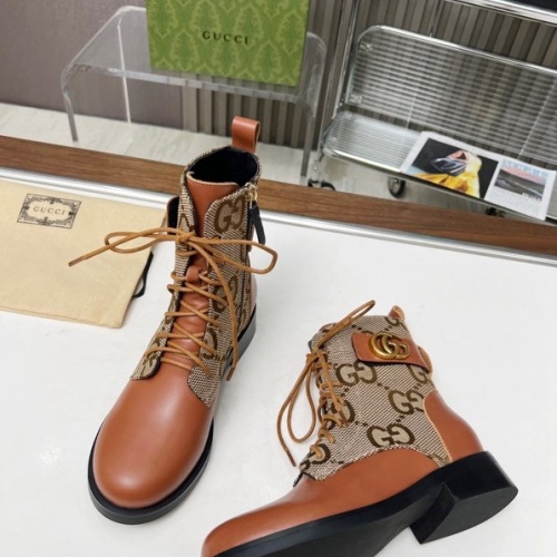 Replica Gucci Boots For Women #1258809 $102.00 USD for Wholesale