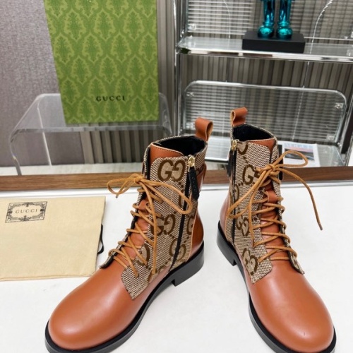 Replica Gucci Boots For Women #1258809 $102.00 USD for Wholesale