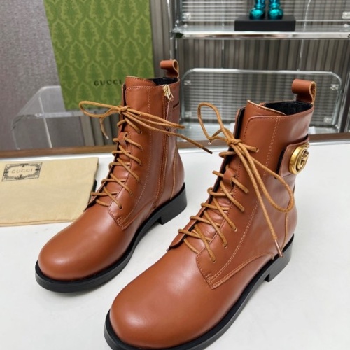 Replica Gucci Boots For Women #1258811 $105.00 USD for Wholesale