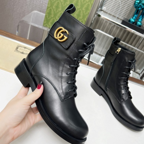 Wholesale Gucci Boots For Women #1258812 $105.00 USD, Wholesale Quality Replica Gucci Boots