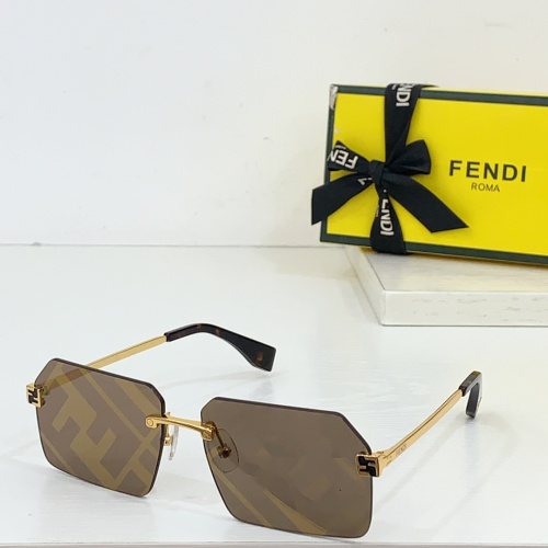 Wholesale Fendi AAA Quality Sunglasses #1258887 $64.00 USD, Wholesale Quality Replica Fendi AAA Quality Sunglasses