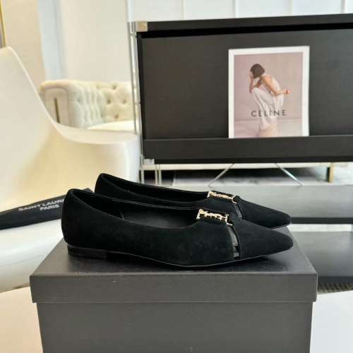 Replica Yves Saint Laurent YSL Flat Shoes For Women #1258912 $108.00 USD for Wholesale