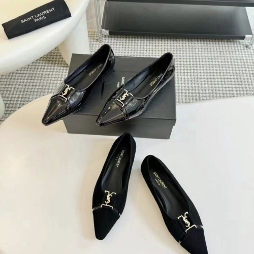 Replica Yves Saint Laurent YSL Flat Shoes For Women #1258912 $108.00 USD for Wholesale