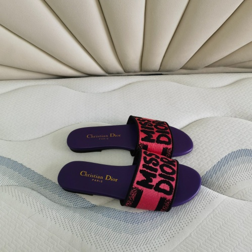 Replica Christian Dior Slippers For Women #1258990 $68.00 USD for Wholesale