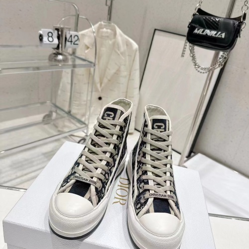 Replica Christian Dior High Top Shoes For Women #1259054 $105.00 USD for Wholesale