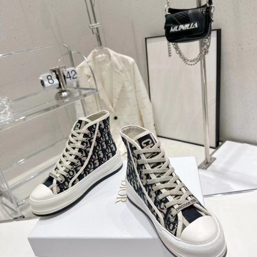 Replica Christian Dior High Top Shoes For Women #1259054 $105.00 USD for Wholesale