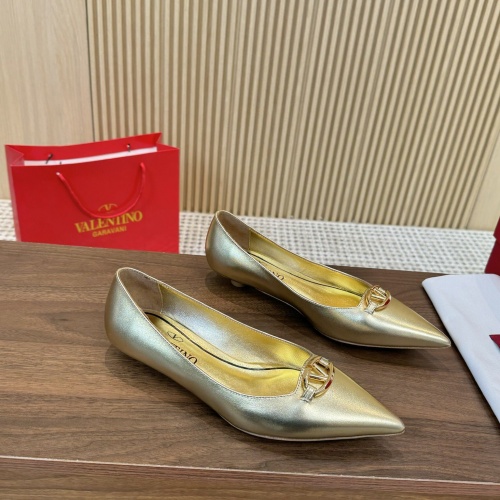 Wholesale Valentino Flat Shoes For Women #1259137 $102.00 USD, Wholesale Quality Replica Valentino Flat Shoes