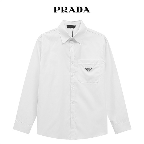 Wholesale Prada Shirts Long Sleeved For Men #1259223 $42.00 USD, Wholesale Quality Replica Prada Shirts