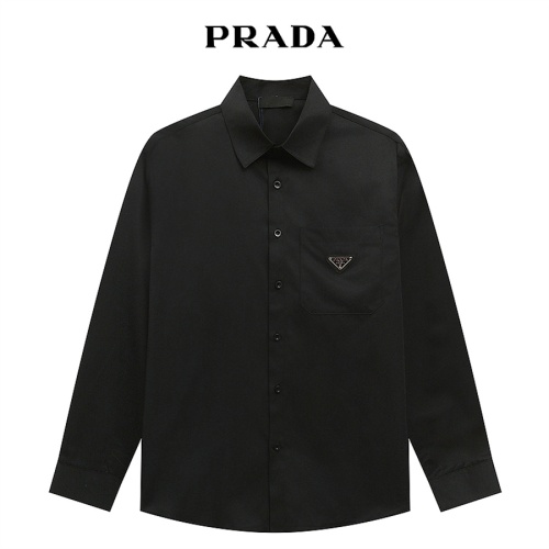 Wholesale Prada Shirts Long Sleeved For Men #1259224 $42.00 USD, Wholesale Quality Replica Prada Shirts