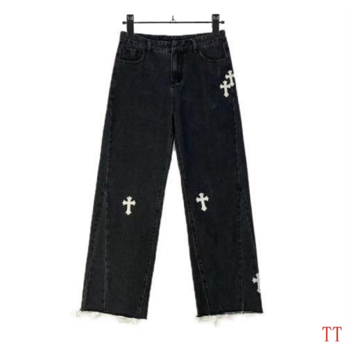 Wholesale Chrome Hearts Jeans For Men #1259389 $48.00 USD, Wholesale Quality Replica Chrome Hearts Jeans