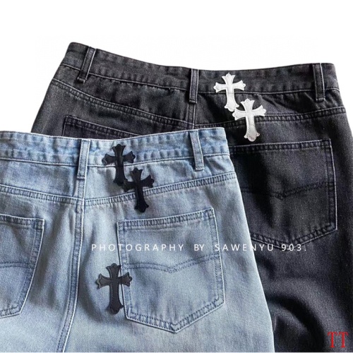 Replica Chrome Hearts Jeans For Men #1259389 $48.00 USD for Wholesale