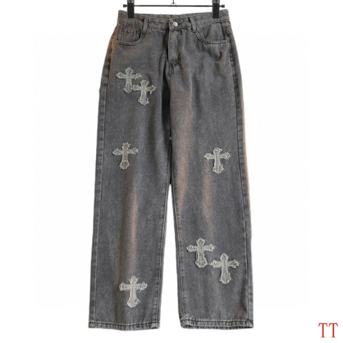 Wholesale Chrome Hearts Jeans For Men #1259391 $45.00 USD, Wholesale Quality Replica Chrome Hearts Jeans