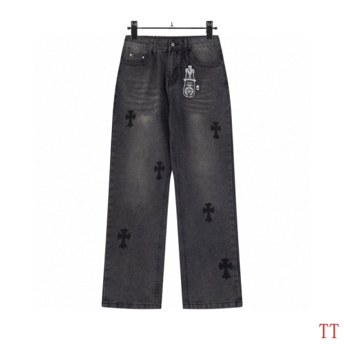 Wholesale Chrome Hearts Jeans For Men #1259392 $48.00 USD, Wholesale Quality Replica Chrome Hearts Jeans