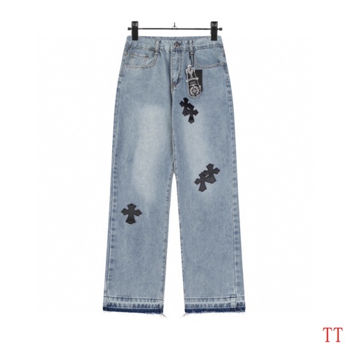 Replica Chrome Hearts Jeans For Men #1259397 $48.00 USD for Wholesale