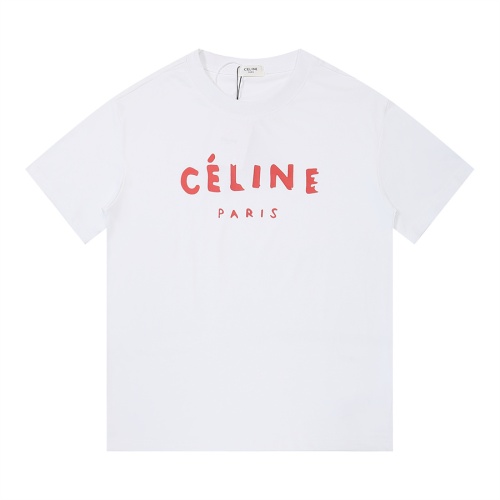 Wholesale Celine T-Shirts Short Sleeved For Unisex #1259545 $34.00 USD, Wholesale Quality Replica Celine T-Shirts