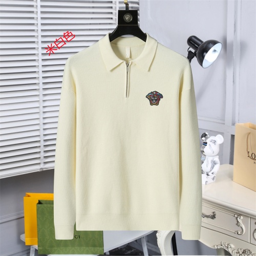 Wholesale Versace Sweaters Long Sleeved For Men #1259698 $52.00 USD, Wholesale Quality Replica Versace Sweaters