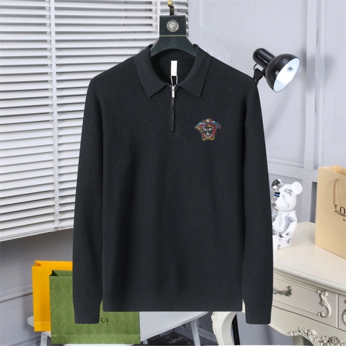 Wholesale Versace Sweaters Long Sleeved For Men #1259702 $52.00 USD, Wholesale Quality Replica Versace Sweaters