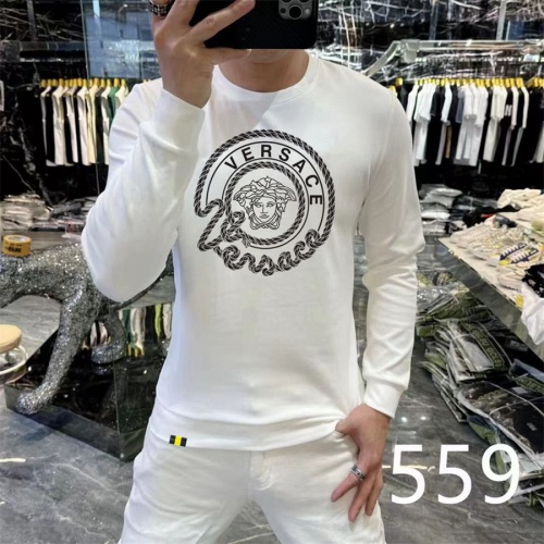 Wholesale Versace Hoodies Long Sleeved For Men #1259735 $48.00 USD, Wholesale Quality Replica Versace Hoodies