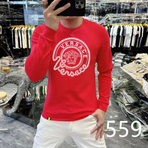 Wholesale Versace Hoodies Long Sleeved For Men #1259740 $48.00 USD, Wholesale Quality Replica Versace Hoodies