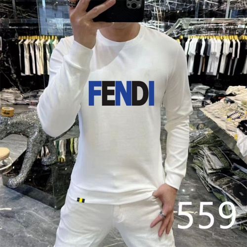 Wholesale Fendi Hoodies Long Sleeved For Men #1259751 $48.00 USD, Wholesale Quality Replica Fendi Hoodies