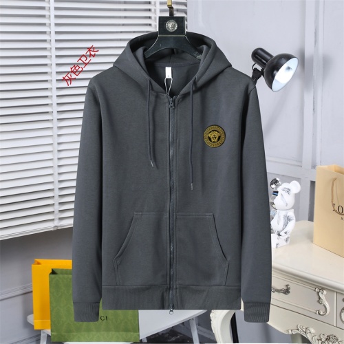 Wholesale Versace Hoodies Long Sleeved For Men #1259799 $56.00 USD, Wholesale Quality Replica Versace Hoodies