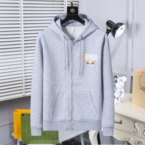 Wholesale Fendi Hoodies Long Sleeved For Men #1259818 $56.00 USD, Wholesale Quality Replica Fendi Hoodies