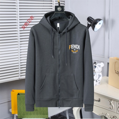 Wholesale Fendi Hoodies Long Sleeved For Men #1259819 $56.00 USD, Wholesale Quality Replica Fendi Hoodies