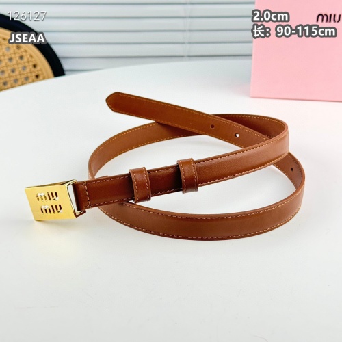 Replica MIU MIU AAA Quality Belts For Women #1259930 $45.00 USD for Wholesale