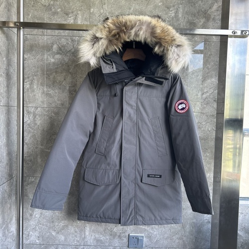 Replica Canada Goose Down Feather Coat Long Sleeved For Men #1259982 $170.00 USD for Wholesale