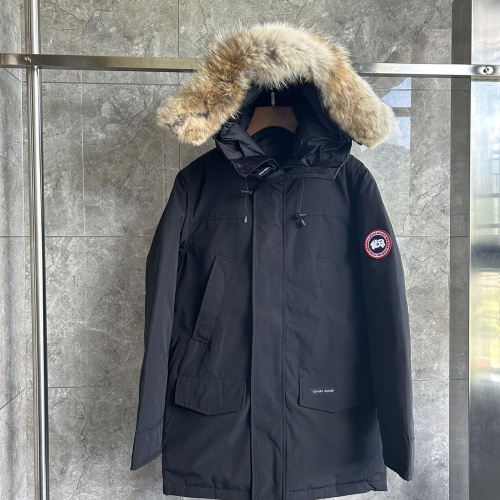 Replica Canada Goose Down Feather Coat Long Sleeved For Men #1259985 $170.00 USD for Wholesale