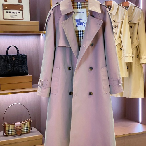 Replica Burberry Trench Coat Long Sleeved For Women #1260026 $202.00 USD for Wholesale