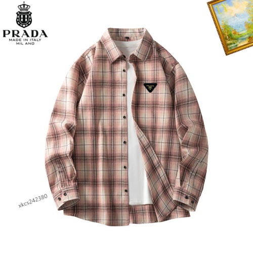 Wholesale Prada Shirts Long Sleeved For Men #1260335 $40.00 USD, Wholesale Quality Replica Prada Shirts