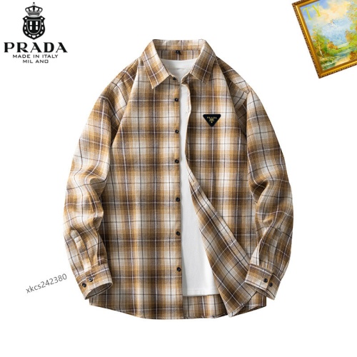 Wholesale Prada Shirts Long Sleeved For Men #1260336 $40.00 USD, Wholesale Quality Replica Prada Shirts