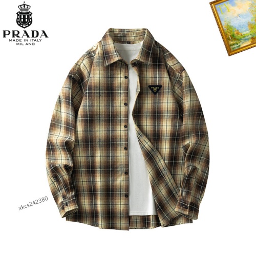 Wholesale Prada Shirts Long Sleeved For Men #1260337 $40.00 USD, Wholesale Quality Replica Prada Shirts