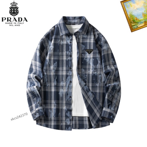 Wholesale Prada Shirts Long Sleeved For Men #1260339 $40.00 USD, Wholesale Quality Replica Prada Shirts