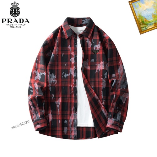 Wholesale Prada Shirts Long Sleeved For Men #1260340 $40.00 USD, Wholesale Quality Replica Prada Shirts