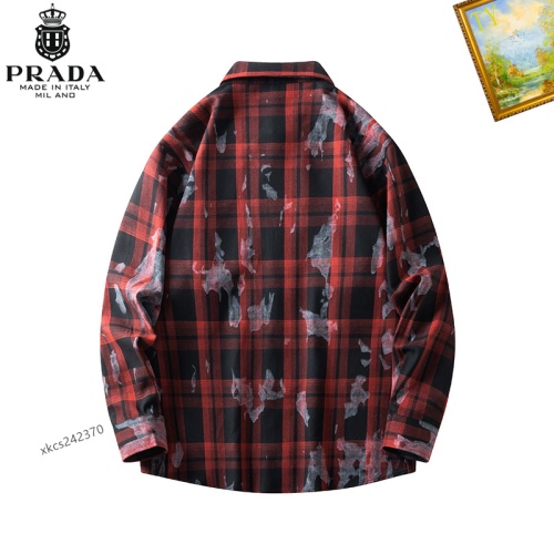 Replica Prada Shirts Long Sleeved For Men #1260340 $40.00 USD for Wholesale