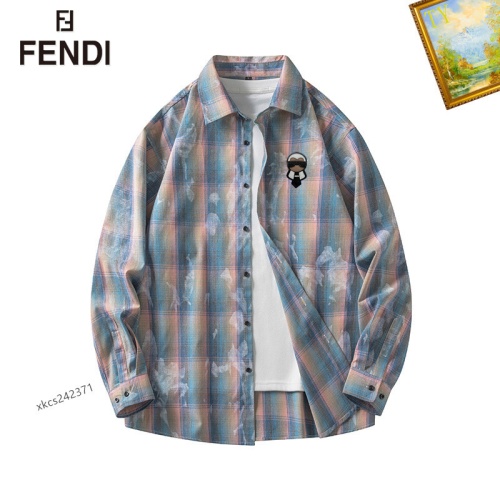 Wholesale Fendi Shirts Long Sleeved For Men #1260343 $40.00 USD, Wholesale Quality Replica Fendi Shirts